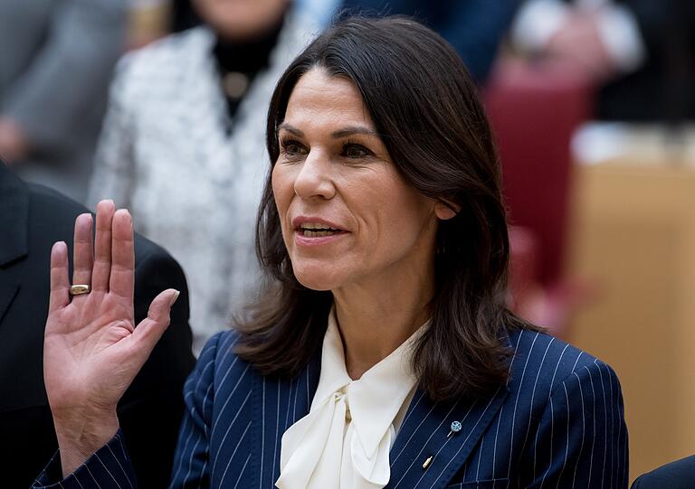 Marion Kiechle bei ihrer Vereidigung als Bayerische Staatsministerin für Wissenschaft und Kunst.
