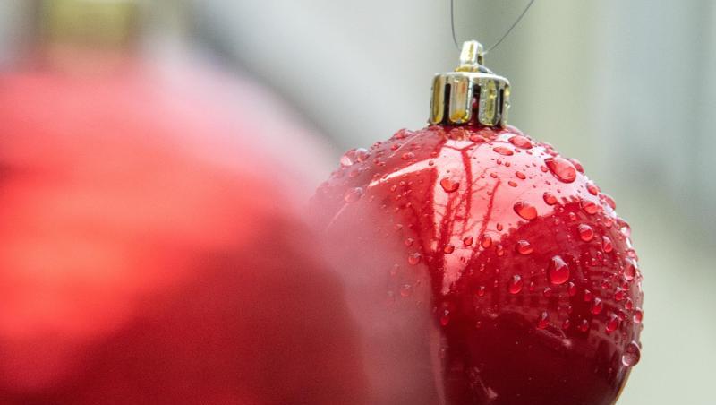 Nasse Christbaumkugeln hängen nach einem Regen an einem Baum. Foto: Sebastian Gollnow/dpa Nasse Christbaumkugeln hängen nach einem Regen an einem Baum. Foto: Sebastian Gollnow/dpa