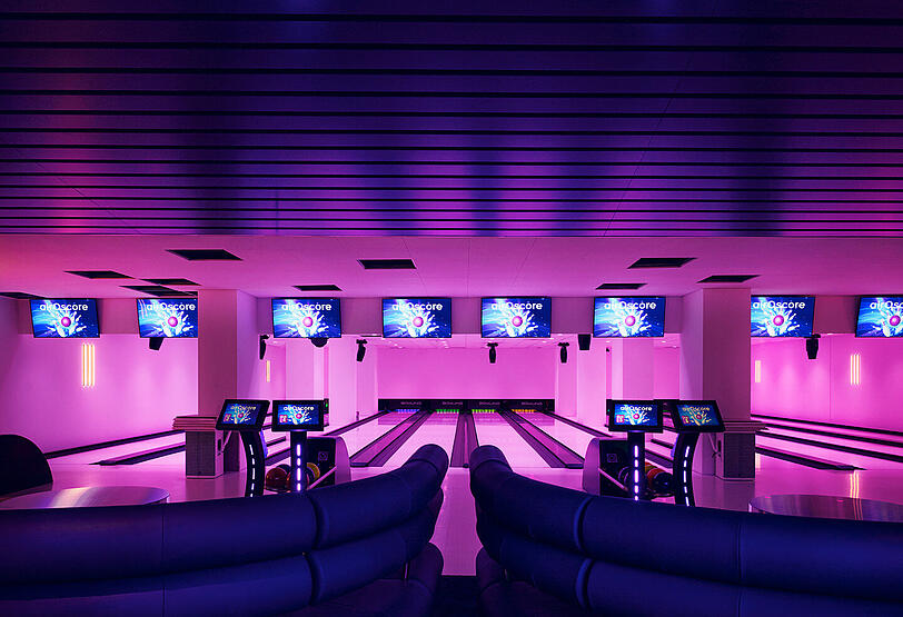 Auch im Bowling-Bereich kommt Club-Atmosph&auml;re auf.