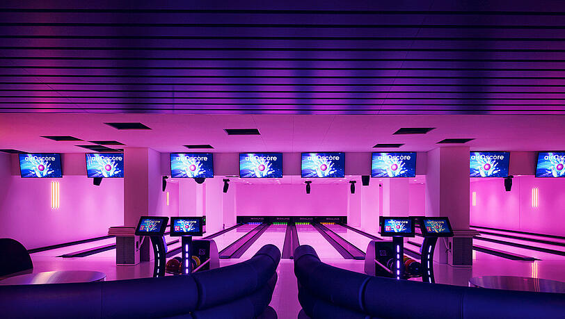 Auch im Bowling-Bereich kommt Club-Atmosph&auml;re auf.