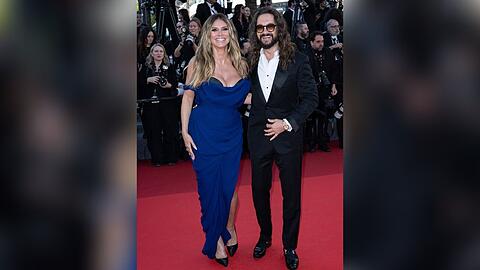 Heidi Klum und Tom Kaulitz strahlen auf dem roten Teppich in Cannes.