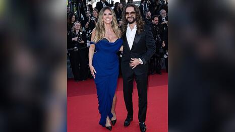 Heidi Klum und Tom Kaulitz strahlen auf dem roten Teppich in Cannes.