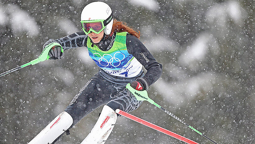 Macht auf und abseits der Piste eine gute Figur: Die libanesische Skirennläuferin Jackie Chamoun Macht auf und abseits der Piste eine gute Figur: Die libanesische Skirennläuferin Jackie Chamoun