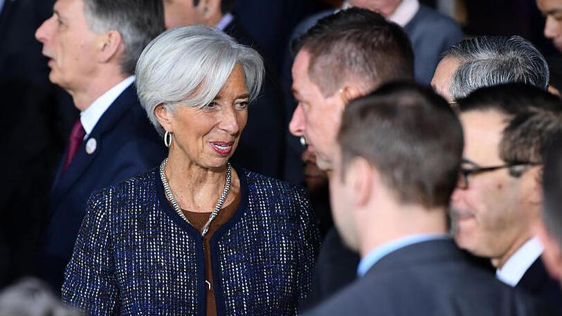 Die Chefin des Internationalen Währungsfonds (IWF), Christine Lagarde, beim Treffen der G20-Finanzminister in Baden-Baden.