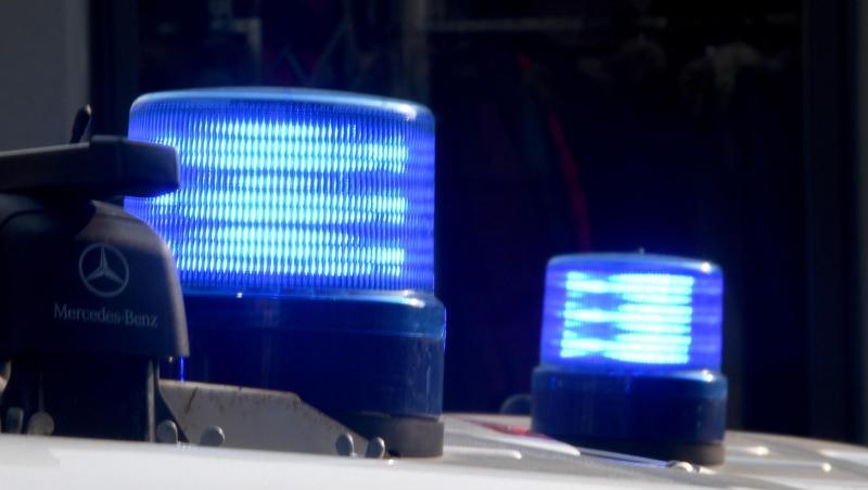 Blaulichter sind auf den Dächern von Polizeifahrzeugen zu sehen. Foto: Carsten Rehder/Archivbild