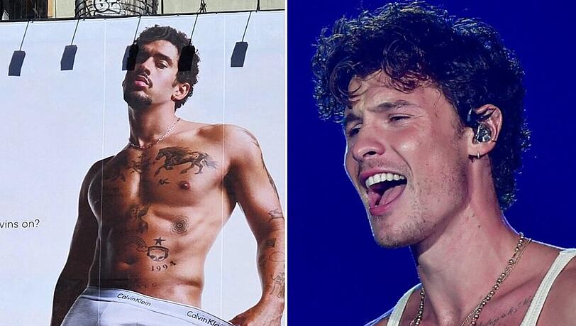 Shawn Mendes und das Internet sind begeistert von Bad Bunnys Unterwäsche-Werbung.