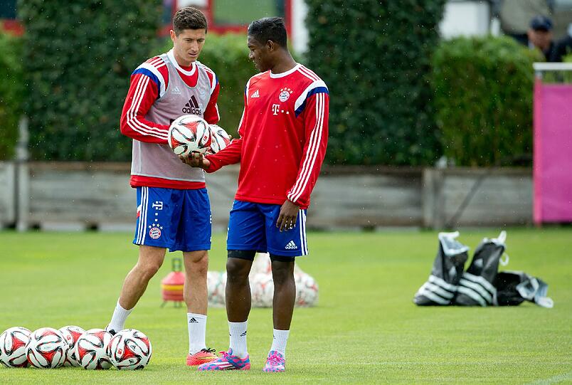 Robert Lewandowski (l) und David Alaba.