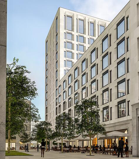 So soll das neue Quartier "Schwabinger Tor" aussehen. In dieser Architektur soll ein kreatives Umfeld entstehen, versprechen die Macher des Projekts.