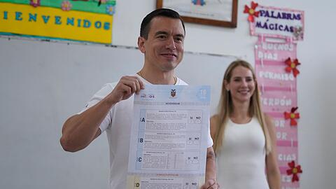 Staatschef Noboa feierte den Ermittlungserfolg.