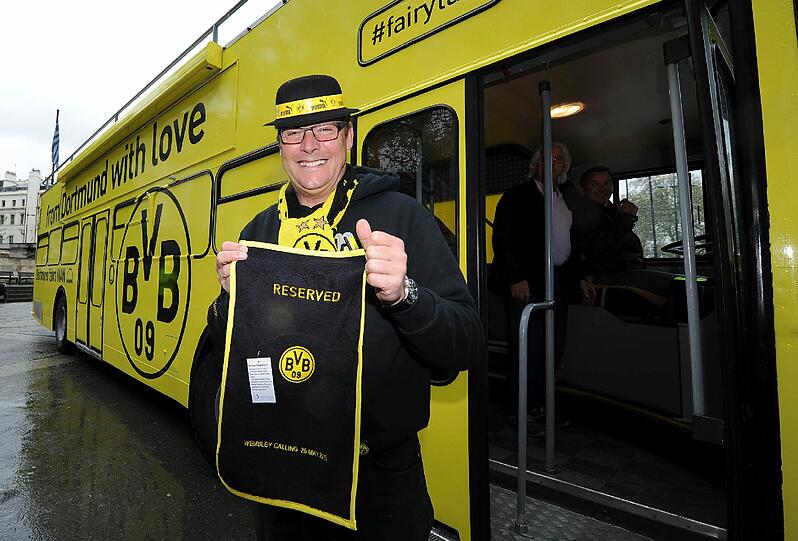 Das lag mit auch an der PR-Aktion der Dortmunder, die ihren Verein in der ganzen Stadt bewarben.