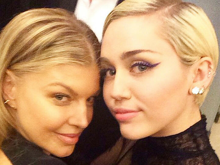 Fergie und Miley Cyrus bei der Show von Mode-Designer Tom Ford