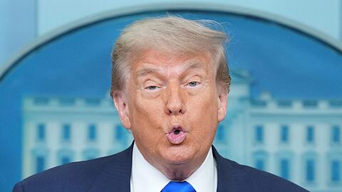 US-Präsident Trump will sich am Montag zu Zöllen äußern. (Archivbild)
