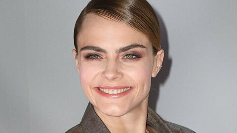 Model Cara Delevingne nahm in der ersten Reihe Platz