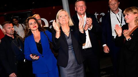 Magdalena Anderssons Sozialdemokraten wurden st&auml;rkste Kraft. (Archivbild)
