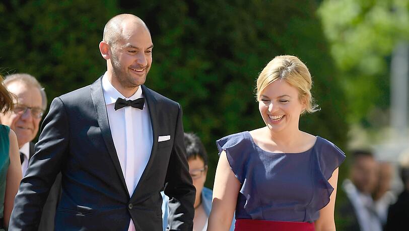 Danyal Bayaz und Katharina Schulze bei der Eröffnung der Bayreuther Richard-Wagner-Festspiele 2019