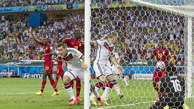 WM 2014: Miroslav Klose als Retter gegen Ghana.