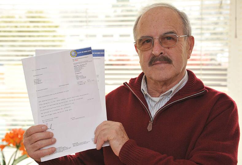 Mit diesem Schreiben fing alles an: Benno D. wurde von der D.A.S. für tot erklärt, der Vertrag beendet.