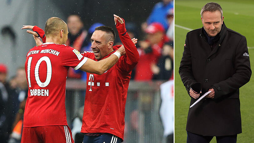 Wie geht es für Arjen Robben (links) und Franck Ribéry beim FC Bayern weiter? Sky-Experte Dietmar Hamann (rechts) hat da eine Idee.