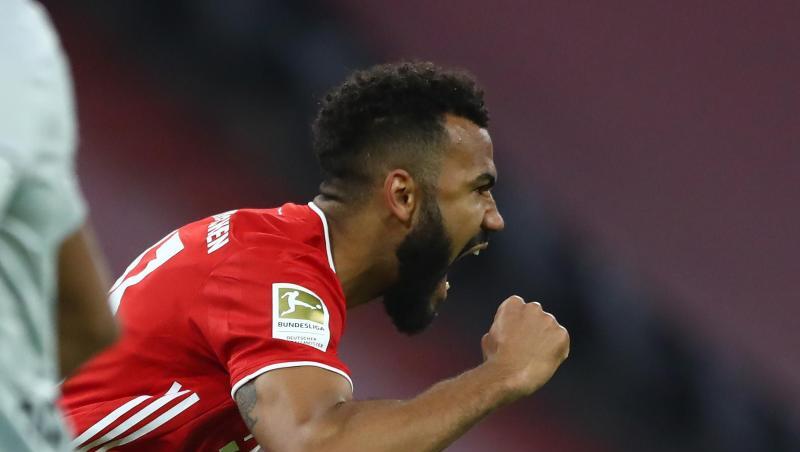 Münchens Stürmer Eric Maxim Choupo-Moting jubelt nach einem Tor.