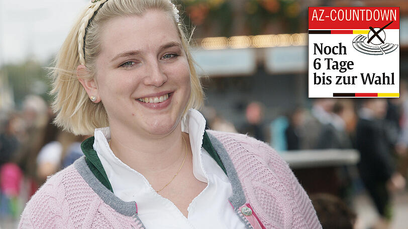 Schaustellerin Vanessa Kinzler (26): "Ich wähle CDU/CSU, auch wenn ich nicht immer einer Meinung mit Ministerpräsident Horst Seehofer bin. Letztendlich setzt sich jedoch die Union ganz gut für uns kleineren Betriebe und für Junganfänger ein. Außerdem gefällt mir die Haltung, dass man Flüchtlingen hilft."