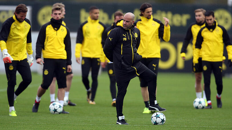 Dortmunds Trainer Peter Bosz will das Wort Krise nicht in den Mund nehmen.
