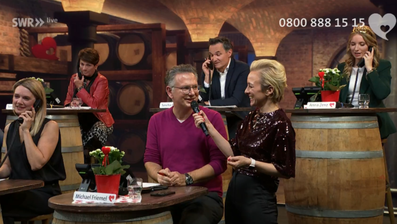 Anna-Lena Dörr im Gespräch mit Moderator Michael Friemel.