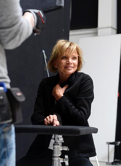 Für Aigner vor der Kamera: Schauspielerin Uschi Glas.