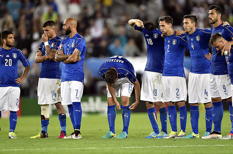 Die Italiener zwischen Hoffen und Bangen.