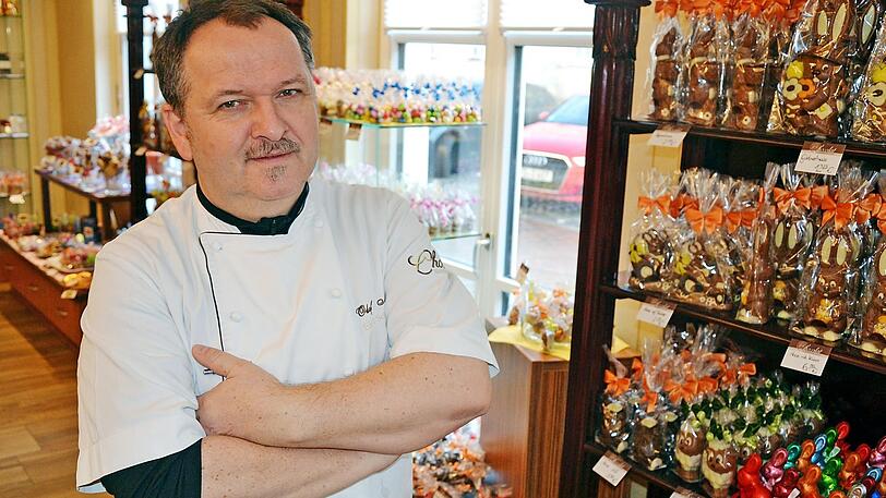Olaf Minet betreibt ein Süßwarengeschäft in der Neustadt. Er fragt sich: "Welches Stadtmarketing? So etwas existiert in Landshut überhaupt nicht."