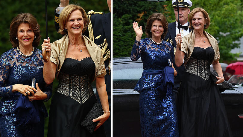 Karin Seehofer erschien mit Königin Silvia auf dem roten Teppich in Bayreuth. Karin Seehofer erschien mit Königin Silvia auf dem roten Teppich in Bayreuth.