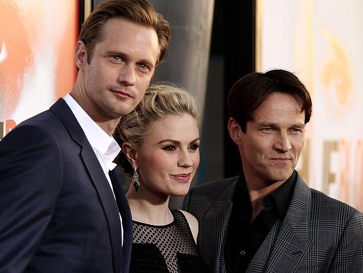 Die Stars der Serie "True Blood": Alexander Skarsgard, Anna Paquin und Stephen Moyer