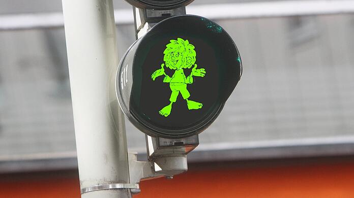 So stellt sich der AZ-Grafiker die Pumuckl-Ampeln in München vor.