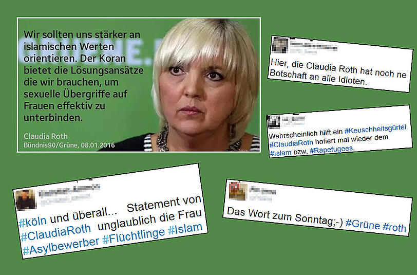 Das gefälschte Zitat bringt Claudia Roth jede Menge Ärger.