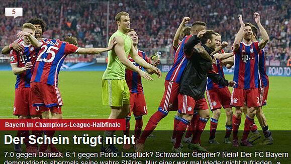 Am Tag nach dem Traumspiel gegen Porto folgte auf Spox die Analyse und die klare Ansage: Der Halbinfaleinzug ist mehr als Verdient!