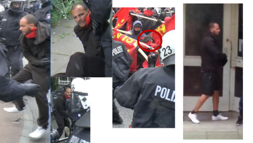 Schläger und Randalierer, die bei der "G20 not Welcome"-Demo in Zusammenstößemit der Polizei verwickelt waren. Schläger und Randalierer, die bei der "G20 not Welcome"-Demo in Zusammenstößemit der Polizei verwickelt waren.