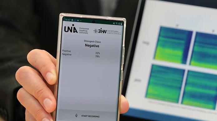 Blick auf die Spracherkennungsapp für Corona-Infizierte.