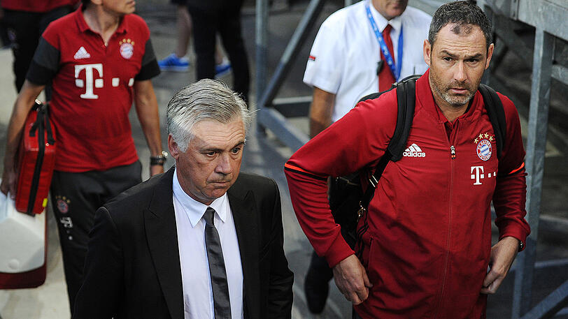 Bayern-Chefcoach Carlo Ancelotti und sein Co-Trainer auf Abwegen: Paul Clement (rechts).