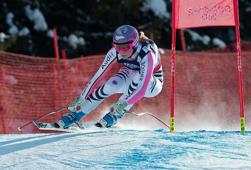 Grundlage für ihren Triumph: In der Abfahrt fuhr Maria Höfl-Riesch auf Rang fünf.