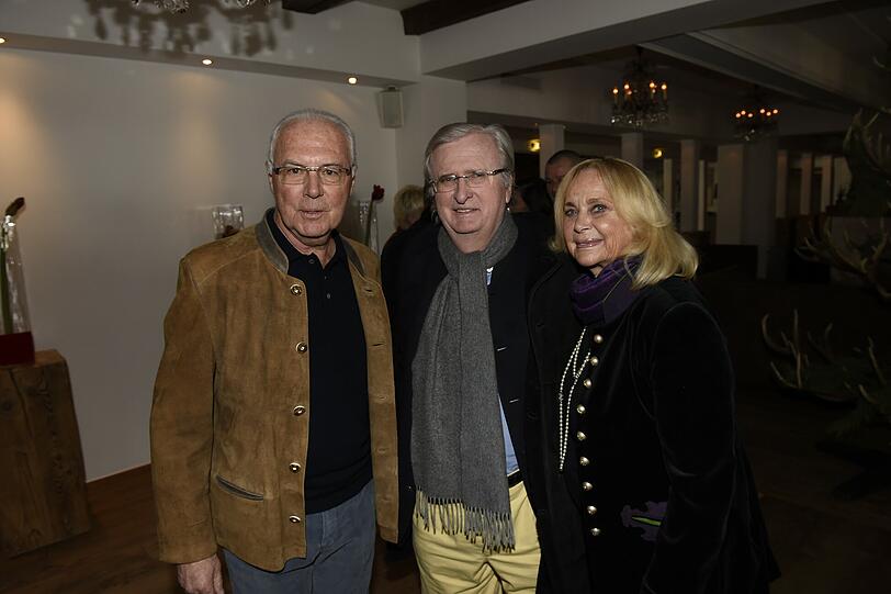 Franz Beckenbauer, Hardy Rodenstock und Frau Helga.