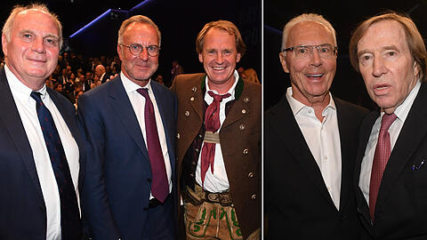 Die Bayern-Führungsetage nahm den Preis für die "Jahrhundertmannschaft" entgegen, Franz Beckenbauer wurde von Günther Netzer als "Jahrhundertsportler" geehrt. Die Bilder.