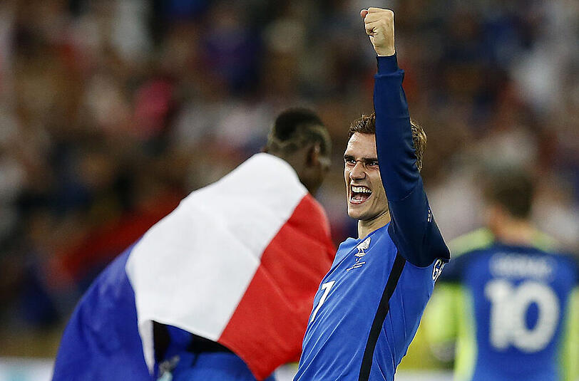 Antoine Griezmann lässt Frankreich jubeln. Die Equipe Tricolore steht im Finale der Fußball-Europameisterschaft im eigenen Land.