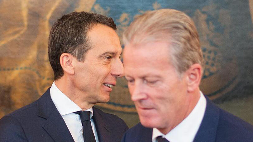 Der österreichische Kanzler Christian Kern (l) und Vizekanzler Reinhold Mitterlehner in Wien.
