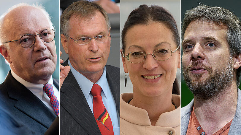 Sie stimmten unterschiedlich ab: Hans-Peter Uhl, Johannes Singhammer, Claudia Tausend, Dieter Janecek.