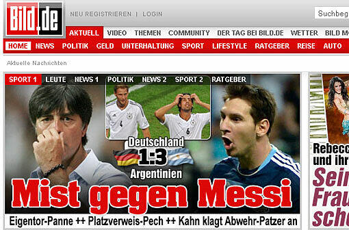 Fehlstart nach EM-Frust, Pleiten, Pech und Pannen: so kommentiert die Presse die 1:3-Testspielniederlage der deutschen Nationalmannschaft gegen Argentinien.