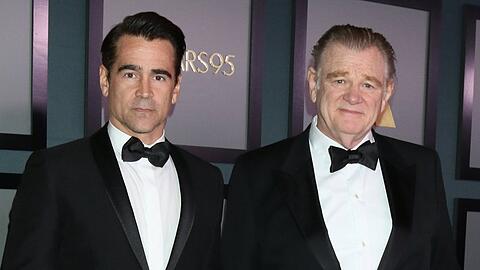 Colin Farrell (l.) und Brendan Gleeson wurden angeblich positiv auf das Coronavirus getestet.