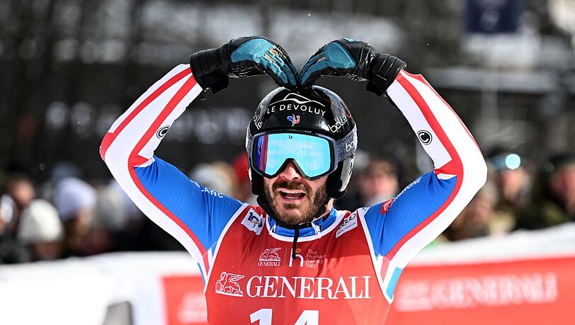 Cyprien Sarrazin hat die Abfahrt in Kitzbühel gewonnen.