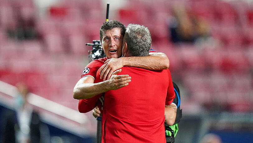 Jubel über den Sieg in der Champions League: Robert Lewandowski. Jubel über den Sieg in der Champions League: Robert Lewandowski.
