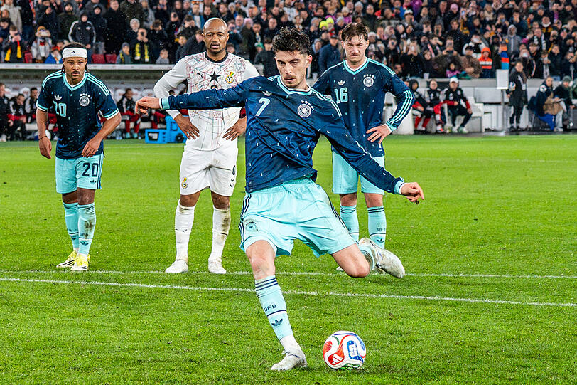 Sicherer Elfmetersch&uuml;tze: Havertz.
