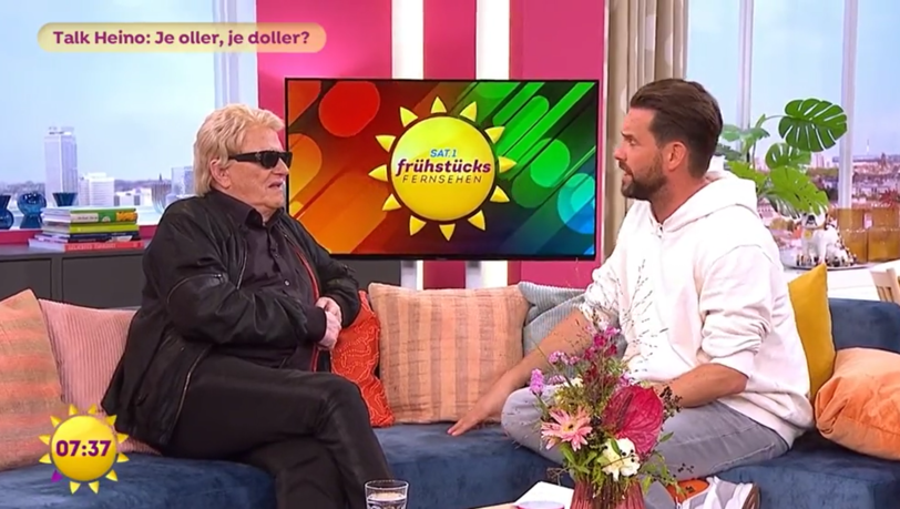 Heino bei seinem Auftritt im "Frühstücksfernsehen". Heino bei seinem Auftritt im "Frühstücksfernsehen".