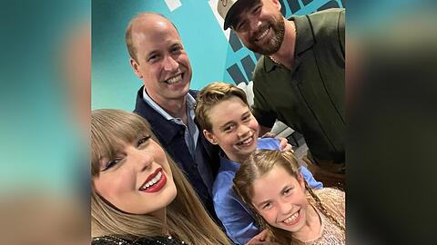 Taylor Swift, Prinz William, Prinz George, Prinzessin Charlotte und Travis Kelce kennen sich bereits aus London. Taylor Swift, Prinz William, Prinz George, Prinzessin Charlotte und Travis Kelce kennen sich bereits aus London.